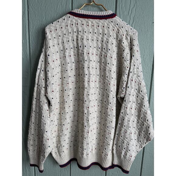 Vintage St. John’s Bay 100% Cotton Textured Knit Sweater – Made in USA – Size L - Picture 6 of 6